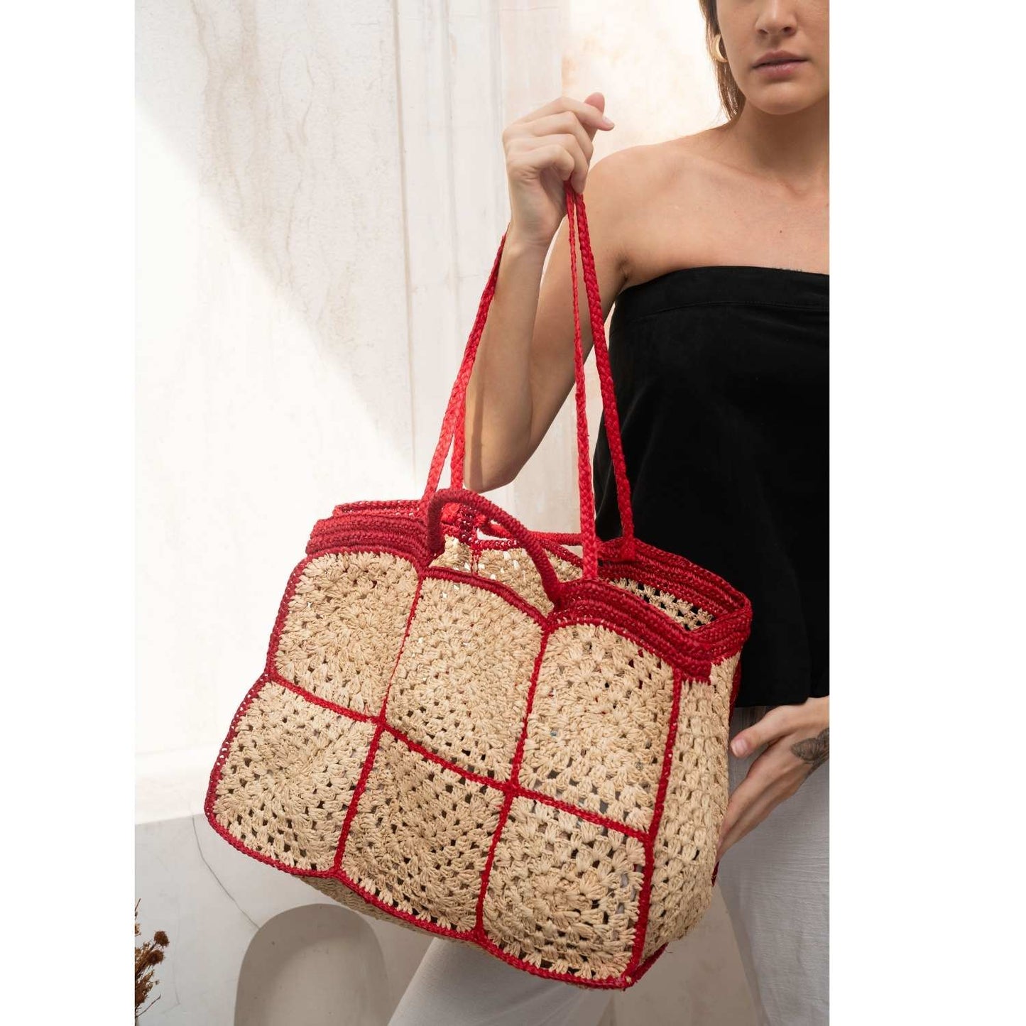 Carrey Raffia Tote bag