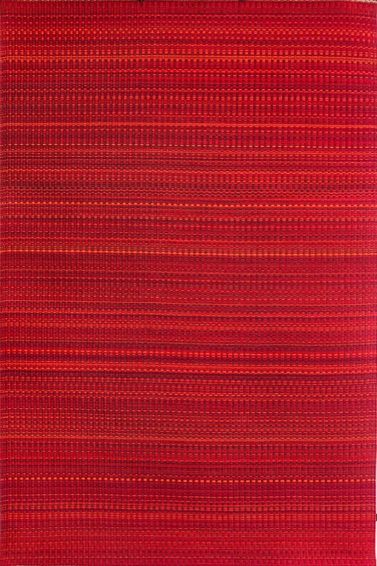 Warm Red Rug-Recycled Plastic by Mad Mats