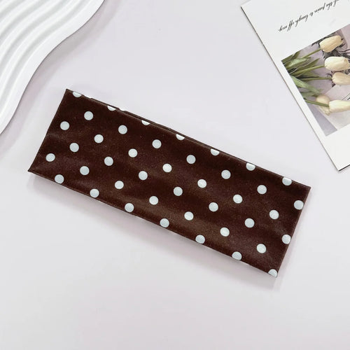 1pc Polka Dot Yoga Elastic Headband – Fashionable Dot-pattern Makeup