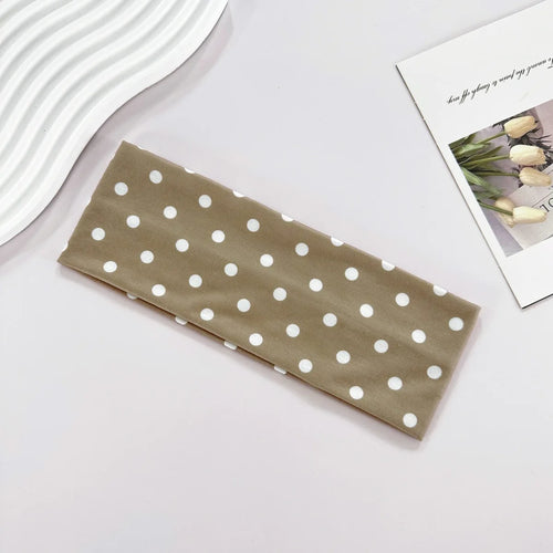 1pc Polka Dot Yoga Elastic Headband – Fashionable Dot-pattern Makeup