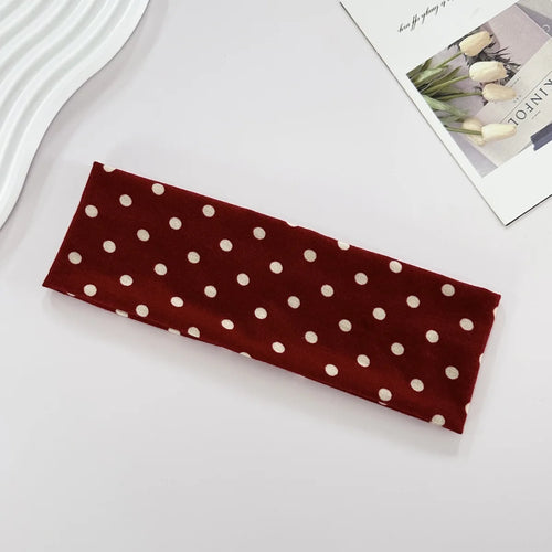 1pc Polka Dot Yoga Elastic Headband – Fashionable Dot-pattern Makeup