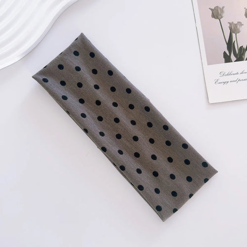 1pc Polka Dot Yoga Elastic Headband – Fashionable Dot-pattern Makeup