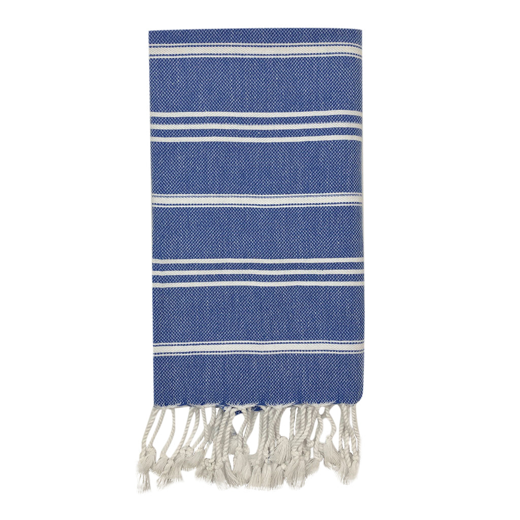 Classic Turkish Hand Towel – 100% Cotton, Hand-Knotted Fringe